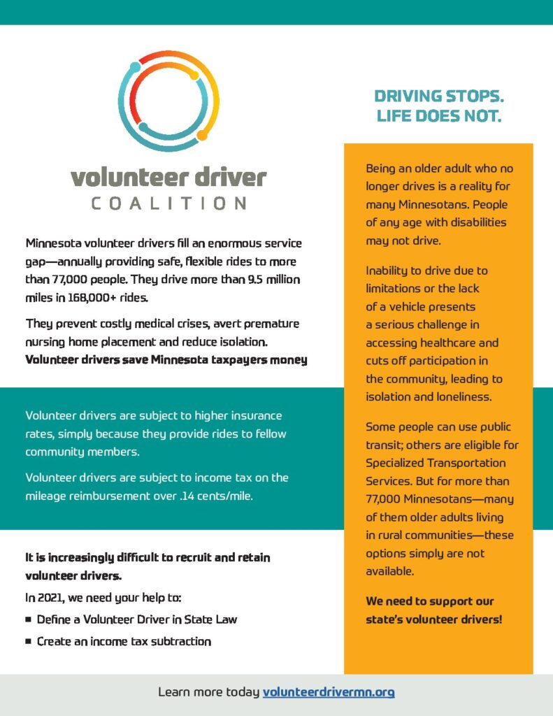 Volunteer Driver Coalition info sheet